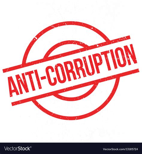 Anti-corruption rubber stamp Royalty Free Vector Image