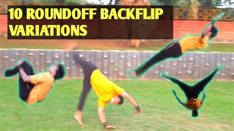 10 ROUNDOFF BACKFLIP VARIATIONS... - YouTube