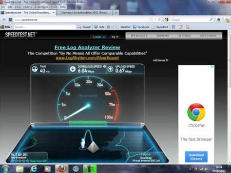 Sky Broadband 'upto' 20mb Speed Test