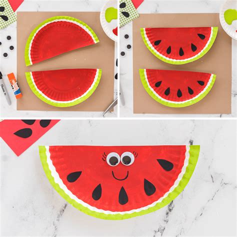 Paper Plate Watermelon Craft - Made To Be A Momma