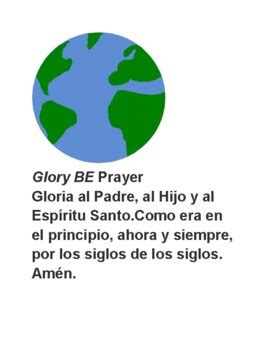 Glory Be Prayer in Spanish by The Spanish -Religion Teacher | TPT