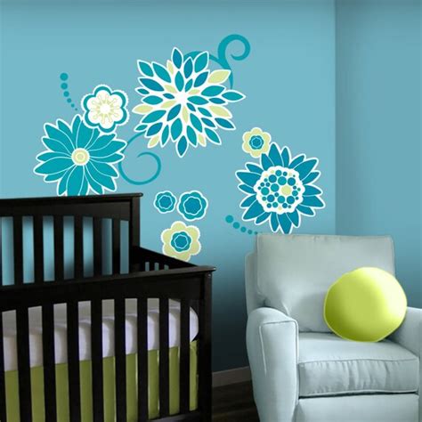 Items similar to Flower Fun Nursery Vinyl Wall Decals - nursery art ...