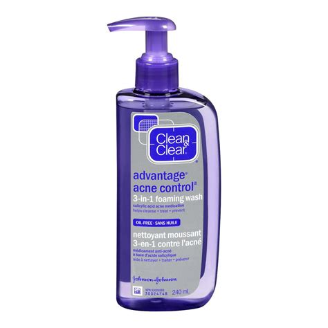 Clean and Clear Advantage Acne Control 3-in-1 Foaming Face Wash With ...