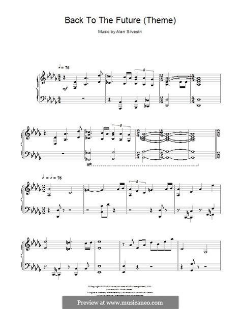 Back to the Future (Theme) by A. Silvestri - sheet music on MusicaNeo