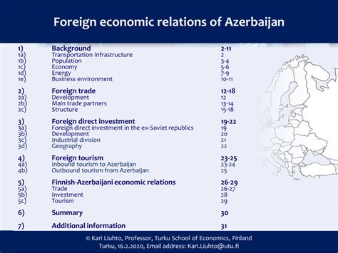 (PDF) Foreign economic relations of Azerbaijan