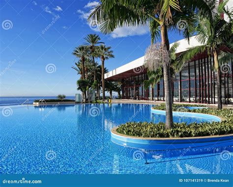 Swimming Pool in 5 Star Hotel in Funchal on the Island of Madeira in ...