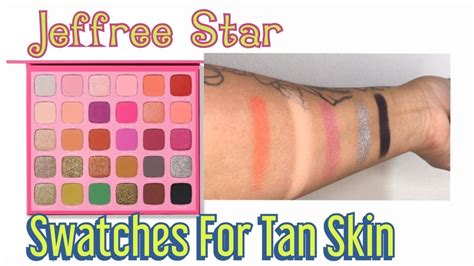 MORPHE Jeffree Star Artistry Palette-Swatches For Tan Skin - YouTube