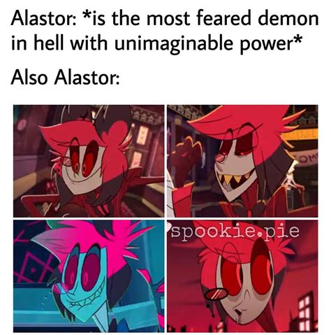 Multi-Fandom Meme Hell (@spookie.pie) posted on Instagram: “Fear him. ••• #hazbinhotel #alastor ...