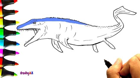 Mosasaurus Vs Megalodon Coloring Pages It is out for revenge