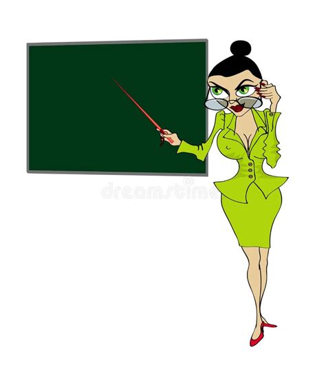 Evil school teacher stock illustration. Illustration of ruler - 4717406