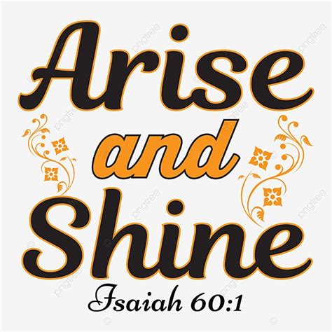 Arise And Shine Tshirt PNG Image, Text Effect EPS For Free Download ...