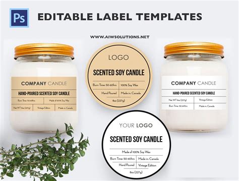 Candle Jar Labels