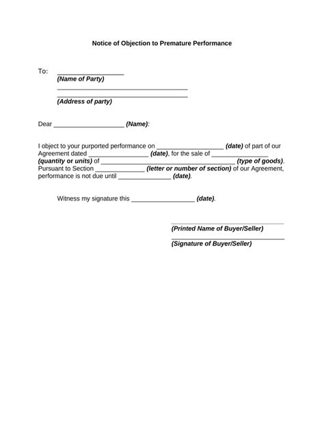 Notice objection: Fill out & sign online | DocHub