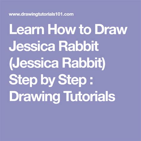 Learn How to Draw Jessica Rabbit (Jessica Rabbit) Step by Step : Drawing Tutorials | Jessica ...