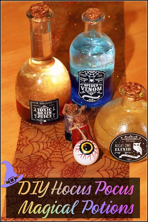 DIY Hocus Pocus Magical Potions | Recipe in 2021 | Hocus pocus party ...