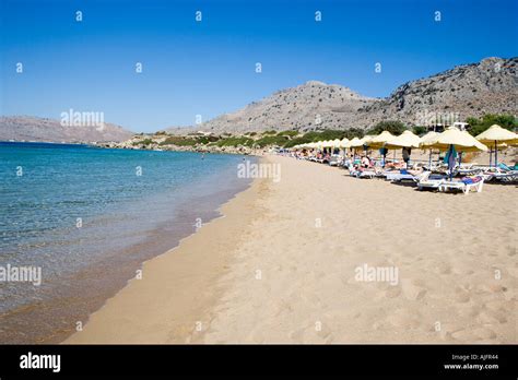 PEFKOS BEACH NEAR LINDOS RHODES GREECE Stock Photo: 4807491 - Alamy