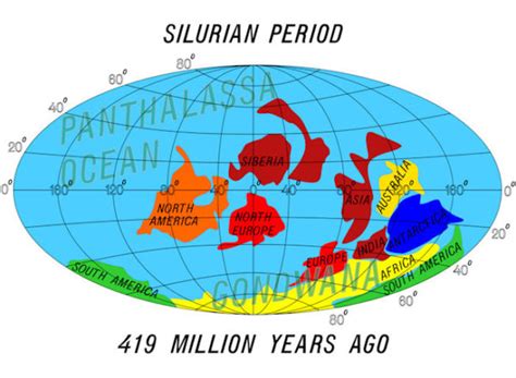 Location of land masses during the Silurian period. - Silurian Bedrock Mapping and WI NR 151 ...