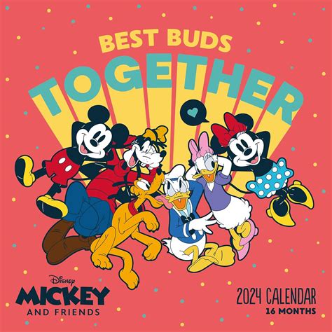 Amazon.com: Disney Mickey Mouse & Friends Calendar 2024 - Month to a ...