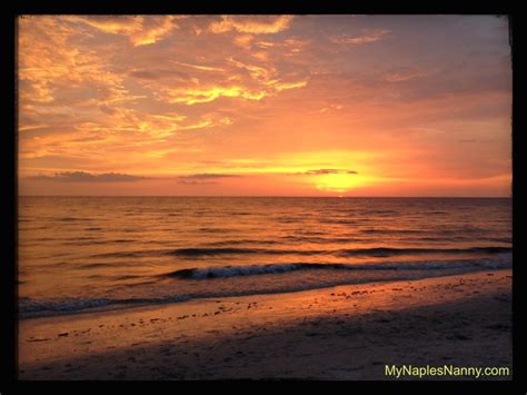 Beautiful Beach Sunset Near Ritz Carlton Naples Florida – My Naples Nanny