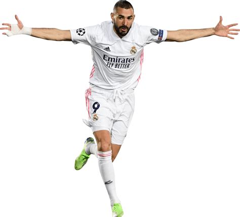 Karim Benzema Real Madrid football render - FootyRenders