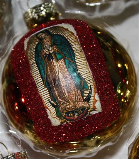 Items similar to Mexican Christmas Ornaments Decorations Virgen de Guadalupe on Etsy