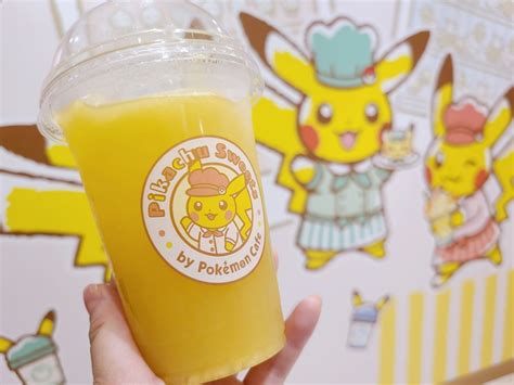 Pokémon Pinap Berry Juice being served in real world at Tokyo’s Piakchu Sweets cafe【Taste test ...