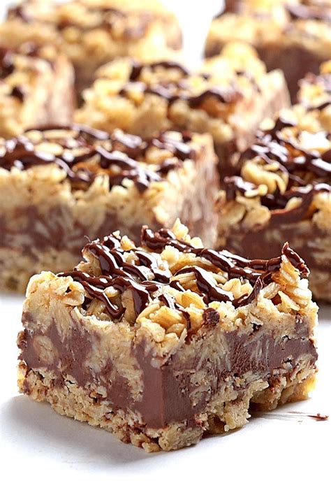 No Bake Chocolate Oatmeal Bars - Sugar Apron