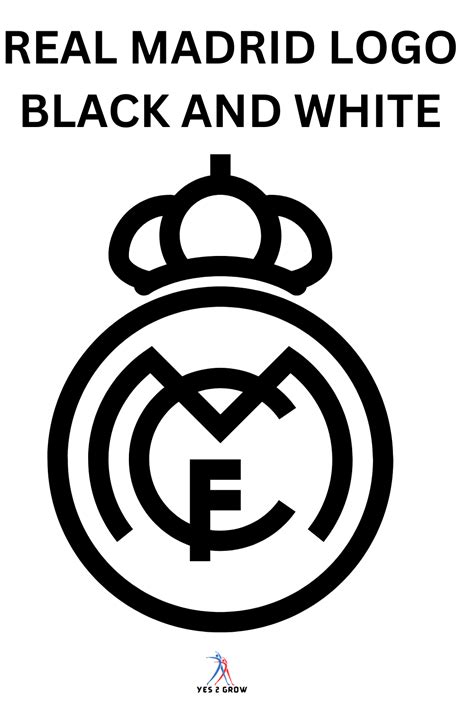 Real Madrid Logo Black and White