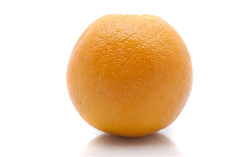 One whole fresh orange - Free Stock Image