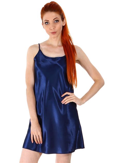 Simplicity - Women's Sexy Sleepwear Satin Nightgown Silk Chemise Slip ...