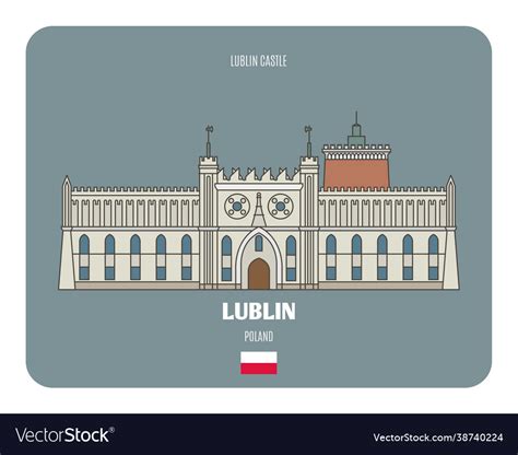 Lublin castle in poland Royalty Free Vector Image