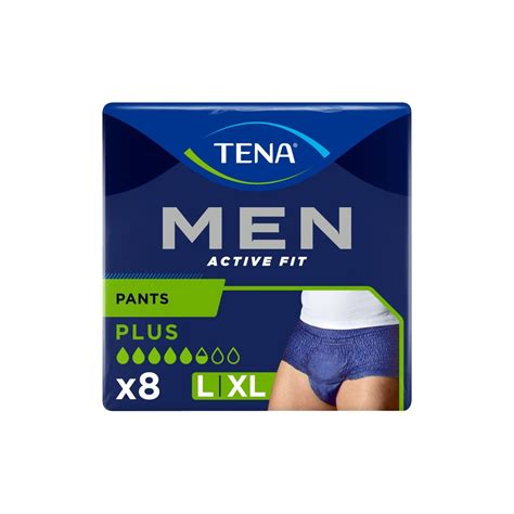 TENA Men Active Fit Pants Plus Blue Large/XL (1010ml) 8 Pack