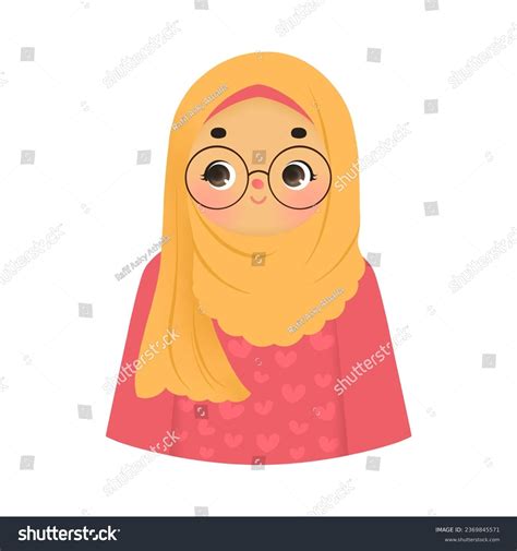 Cute 2d Hijab Girl Clip Art Stock Illustration 2369845571 | Shutterstock