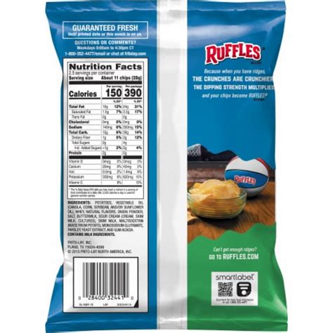 Ruffles Sour Cream & Onion Flavored Potato Chips, 2.5 oz - Harris Teeter