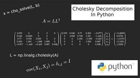 Cholesky Decomposition and Its Applications in Python