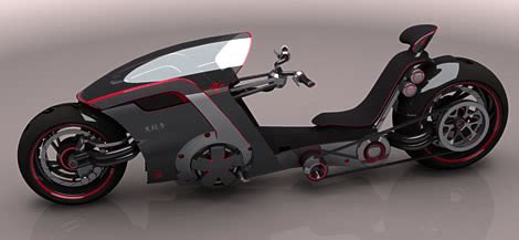 Recumbent Motorcycle at Znug Design