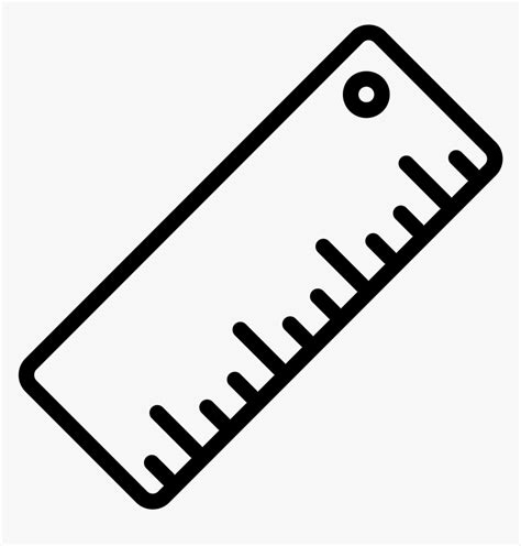 Drawing Rulers Easy - Ruler Icon Drawing, HD Png Download , Transparent ...