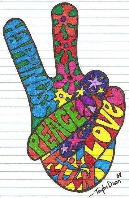 Peace Sign Art by Taylor Dixon ☮️ | Peace and love, Hippie art, Peace love happiness