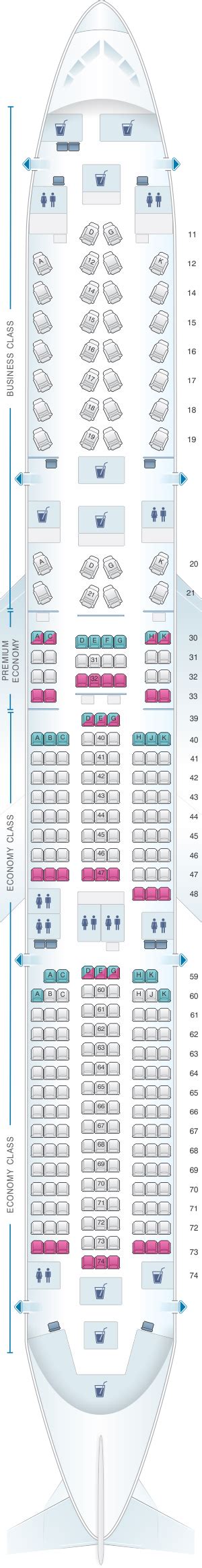 Seat Map Cathay Pacific Airways Airbus A350-900 (35G) | SeatMaestro