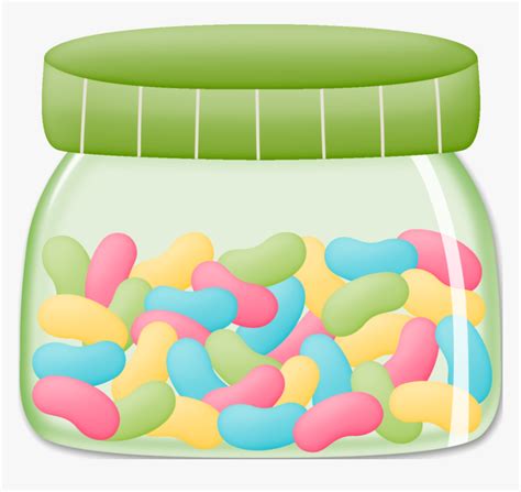 Jar Of Candy Jelly Beans Clip Art Clipart Transparent - Jar Of Jelly ...