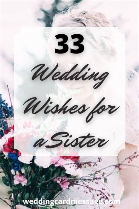 33 Wedding Wishes for a Sister - Wedding Card Message