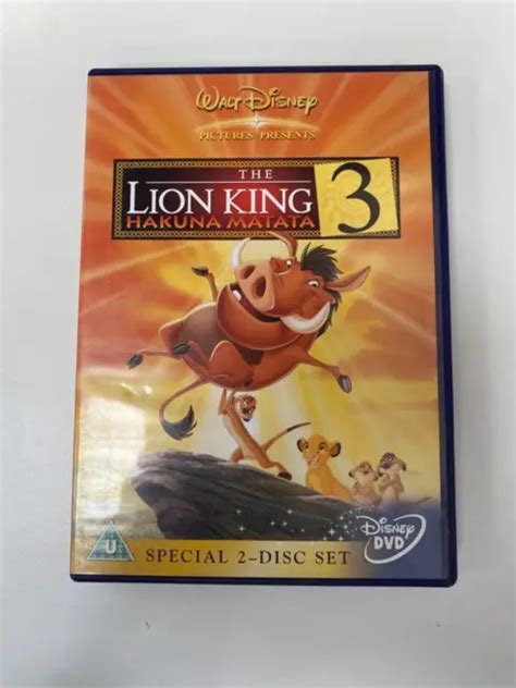 WALT DISNEY THE Lion King 3 Hakuna Matata Special 2-Disc Rated U DVD #RA EUR 3,41 - PicClick IT