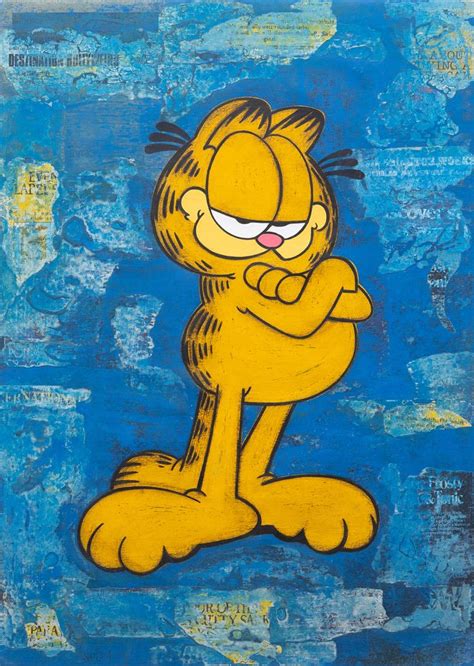 Garfield the playboy Painting by zdravko jankovic | Saatchi Art