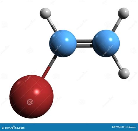 3D Image of Vinyl Bromide Skeletal Formula Stock Illustration ...