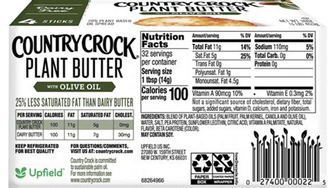 Country Crock Plant-Based Butter Nutrition Facts - Cully's Kitchen