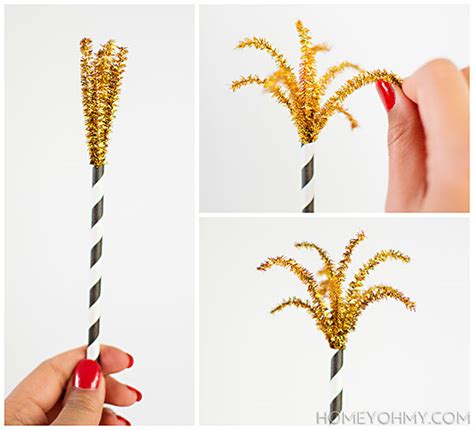 DIY Fireworks Drink Stirrers- Patriotic Summer Blog Hop - Homey Oh My