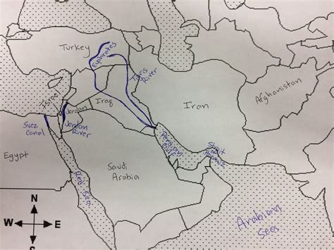 Middle East Physical Features Map Quiz - angrylittlebunnyofdoom