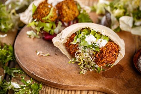 Falafel balls stock image. Image of table, vegan, turkish - 110048653