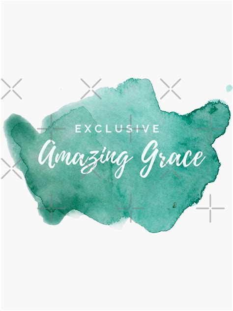 "Exclusive Amazing Grace Watercolor Green " Sticker for Sale by ...