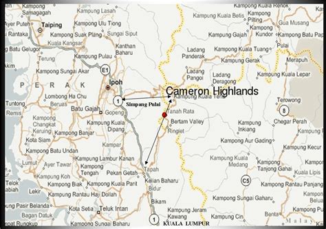 CAMERON SERVICE / MOUNTAIN TOUR & TRAVEL SDN. BHD.: 31 - Map of Cameron ...